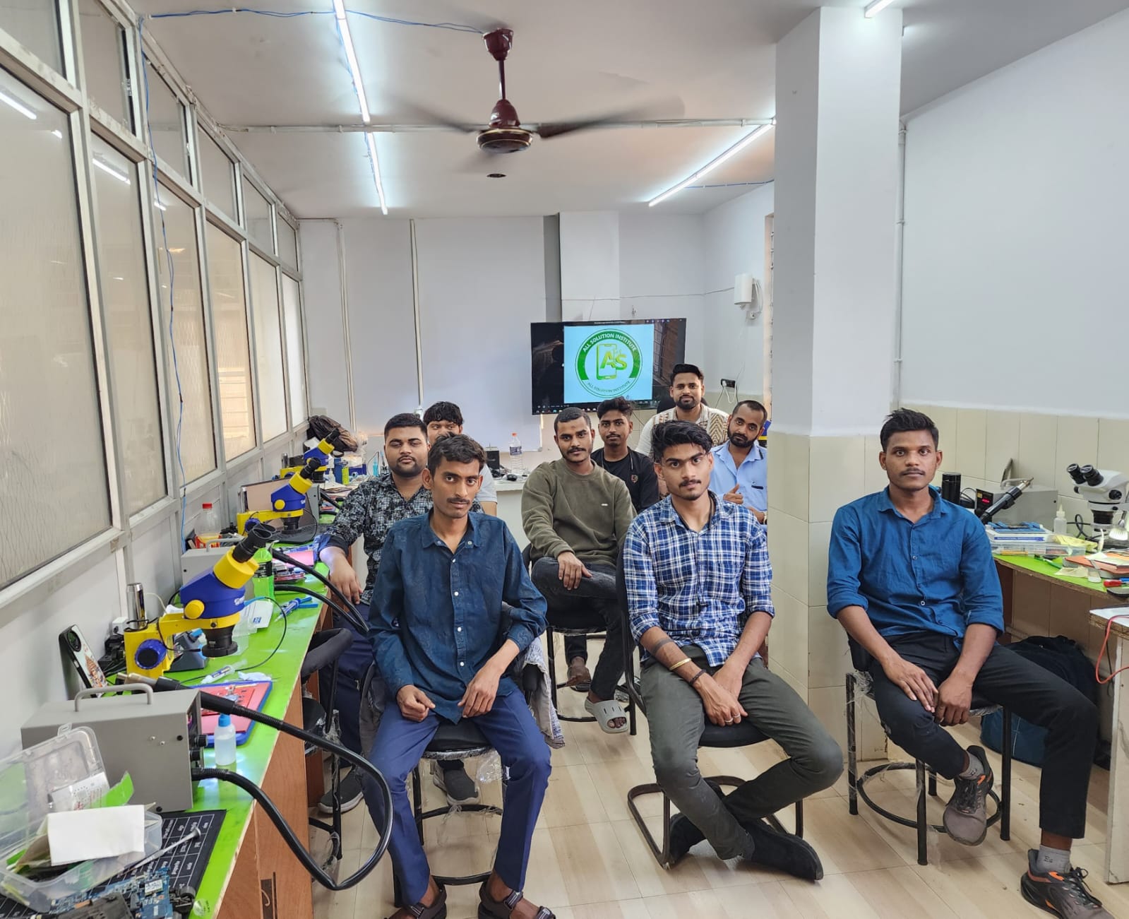 Our training lab with fully equipped practical workbenches